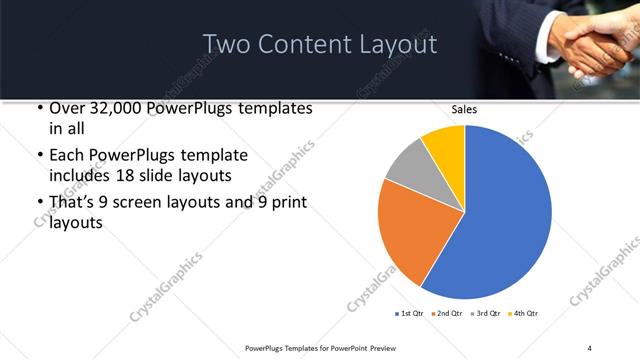 Two Content presentation slide layout