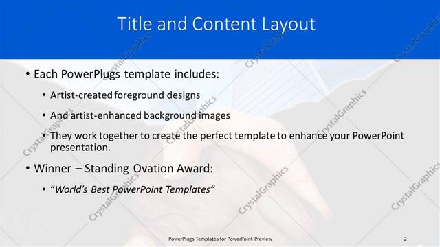 Title and Content presentation slide layout