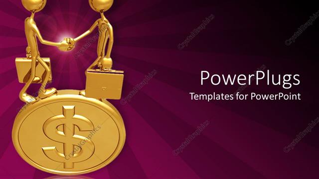  Presentation with hand shake - A professional handshake and a deal going on