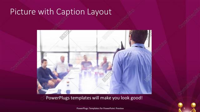 Picture with Caption presentation slide layout