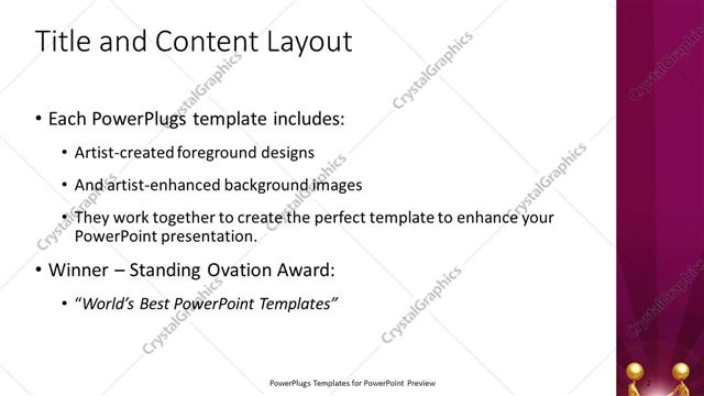 Title and Content presentation slide layout