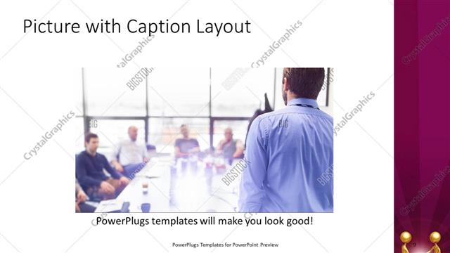 Picture with Caption presentation slide layout