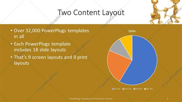 Two Content presentation slide layout