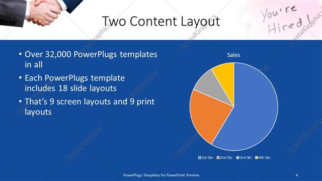 Two Content presentation slide layout