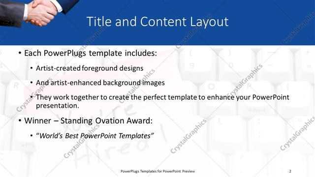 Title and Content presentation slide layout
