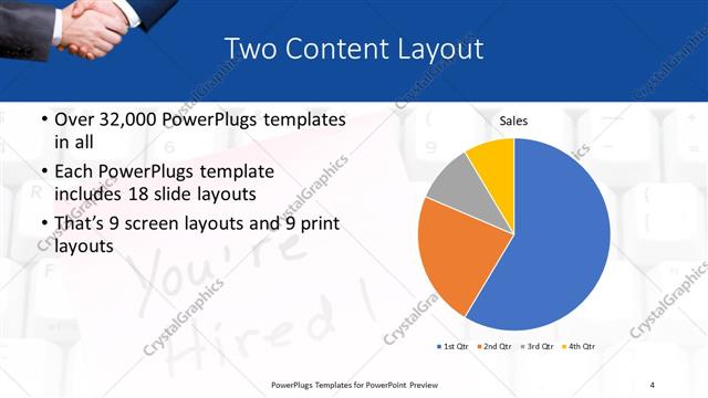 Two Content presentation slide layout
