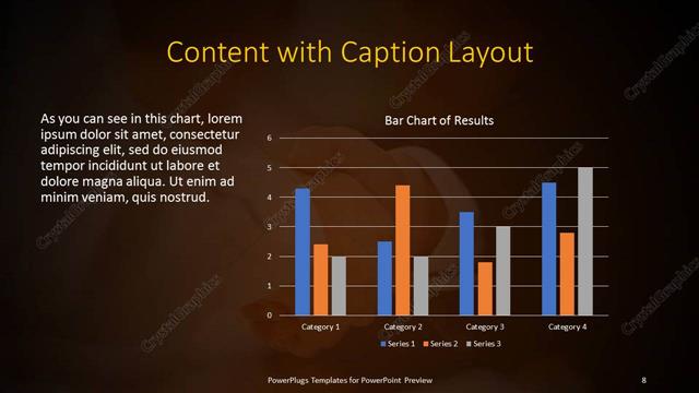 Content with Caption presentation slide layout
