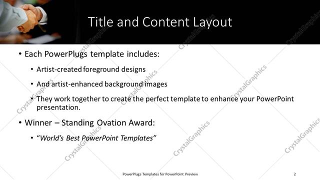 Title and Content presentation slide layout
