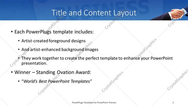 Title and Content presentation slide layout
