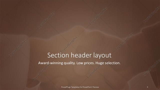 Section Header presentation slide layout