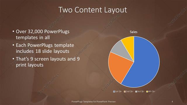 Two Content presentation slide layout