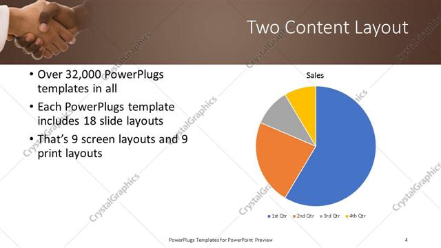 Two Content presentation slide layout
