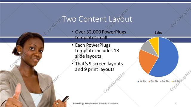 Two Content presentation slide layout