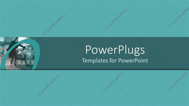  Presentation with travel - A professional lady with bluish background and place for text