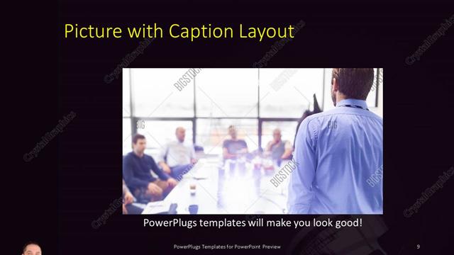 Picture with Caption presentation slide layout