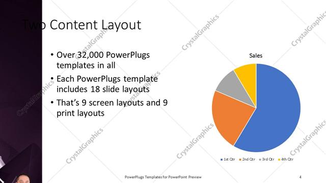 Two Content presentation slide layout