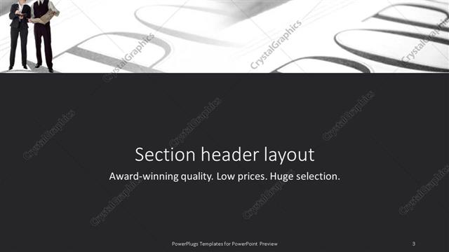 Section Header presentation slide layout