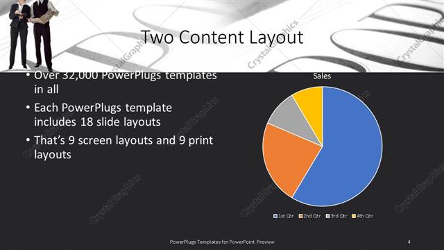 Two Content presentation slide layout