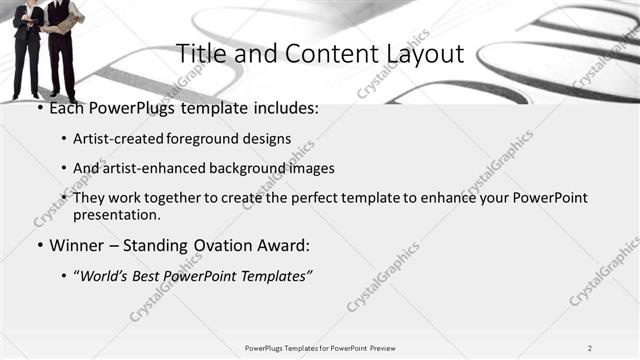 Title and Content presentation slide layout