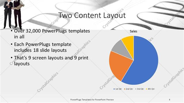 Two Content presentation slide layout