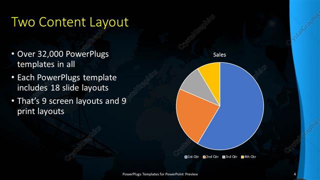 Two Content presentation slide layout