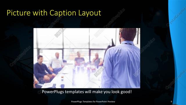 Picture with Caption presentation slide layout
