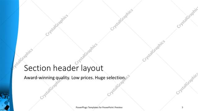 Section Header presentation slide layout