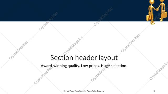 Section Header presentation slide layout