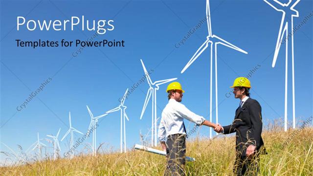  Presentation with blue professional - A professional meetup with a blue sky in the background