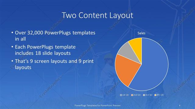 Two Content presentation slide layout