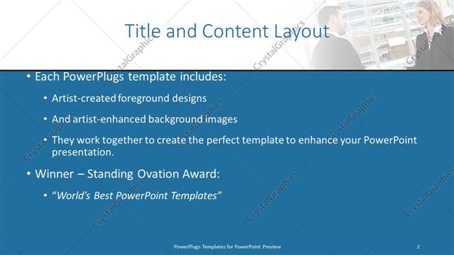 Title and Content presentation slide layout