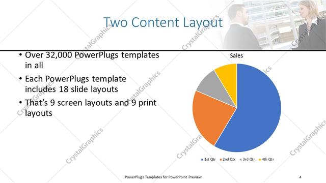 Two Content presentation slide layout
