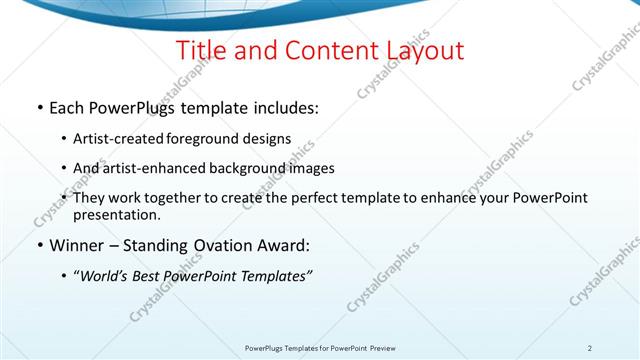 Title and Content presentation slide layout