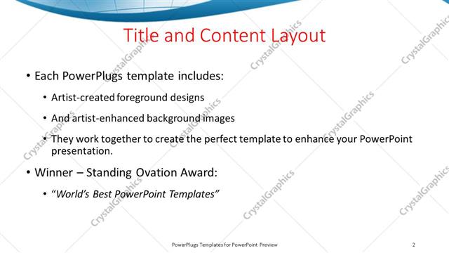 Title and Content presentation slide layout