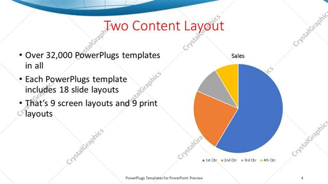 Two Content presentation slide layout