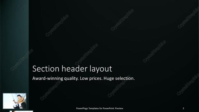 Section Header presentation slide layout