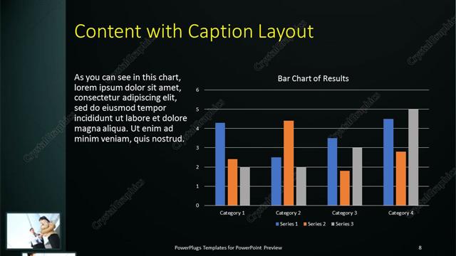 Content with Caption presentation slide layout