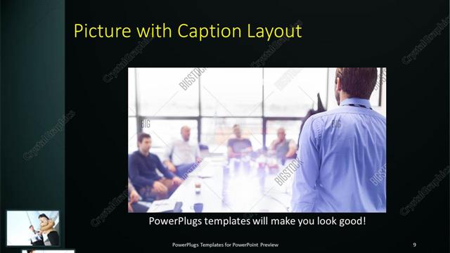 Picture with Caption presentation slide layout