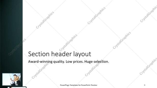 Section Header presentation slide layout