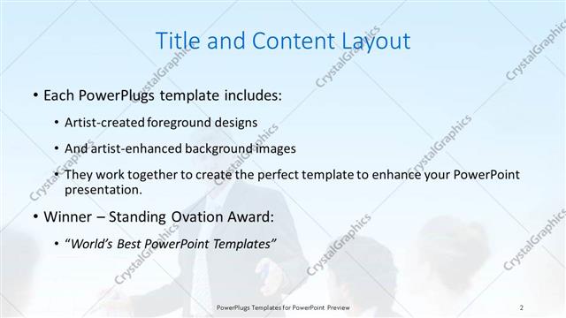 Title and Content presentation slide layout