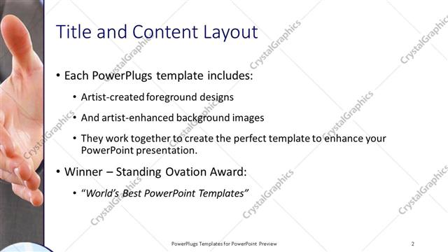 Title and Content presentation slide layout