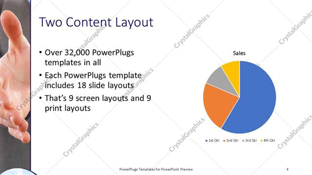 Two Content presentation slide layout