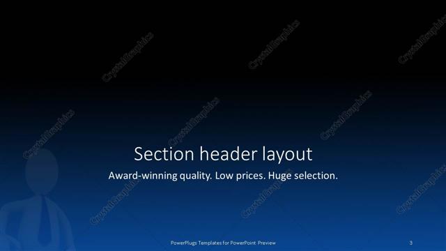 Section Header presentation slide layout