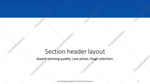 Section Header presentation slide layout