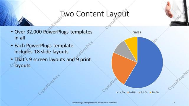 Two Content presentation slide layout