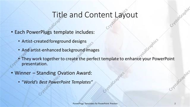 Title and Content presentation slide layout