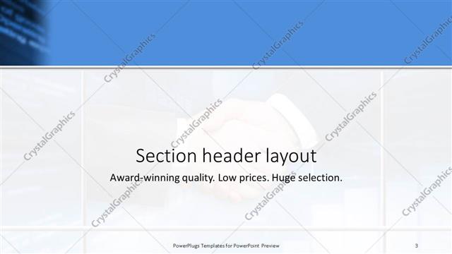Section Header presentation slide layout