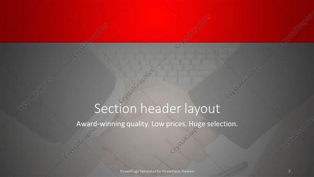 Section Header presentation slide layout