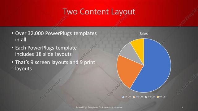Two Content presentation slide layout