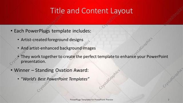 Title and Content presentation slide layout